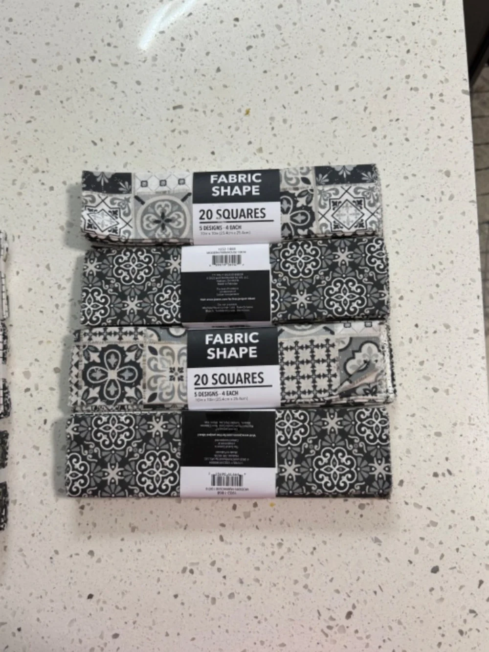 Quilt Pieces in Greens, Blacks, Grays and Creams Modern Farmhouse